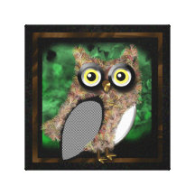Cartoon Owl Design Canvas Prints