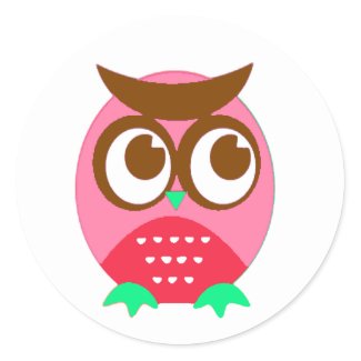 Cartoon Owl Pink