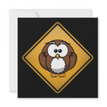Cartoon Owl Warning Sign Custom Announcements