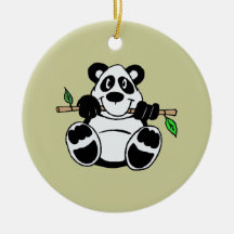 Cartoon Panda Christmas Tree Ornament