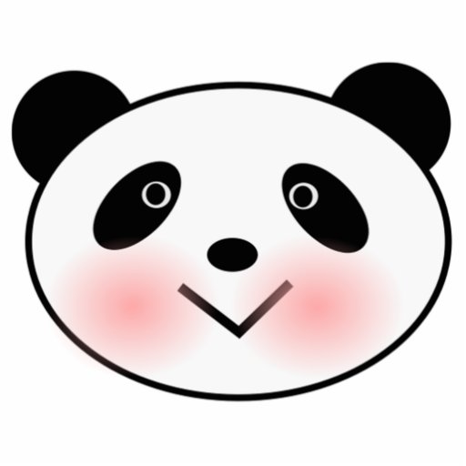 Cartoon Panda Face Photo Sculptures | Zazzle