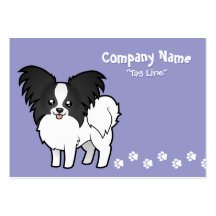 Cartoon Papillon Business Card
