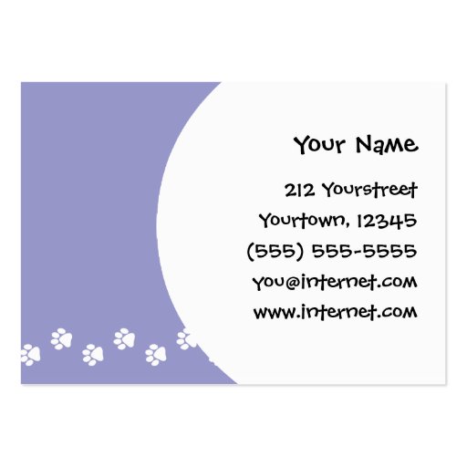 Cartoon Papillon Business Card (back side)