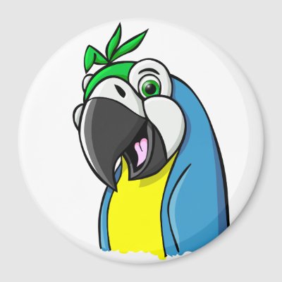 cartoon parrot delineation