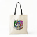 Cartoon Peace Love Schnauzer bags
