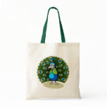 Cartoon Peacock Tote Bags