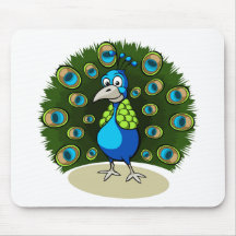 Cartoon Peacock Mouse Pad