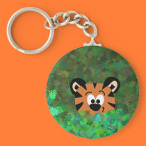 Cartoon Peeking Baby Tiger Rahul Keychain keychains