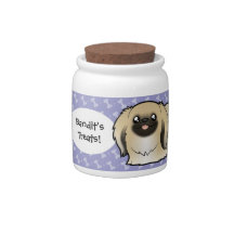 Cartoon Pekeingese (show cut) Candy Dish