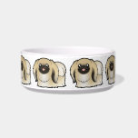 Cartoon Pekeingese (show cut) Cat Bowl