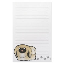 Cartoon Pekeingese (show cut) Stationery Design