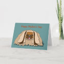 Cartoon Pekingese Dog Mother's Day Card Template zazzle_card
