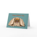 Cartoon Pekingese Dog Mother's Day Card Template zazzle_card