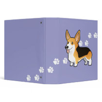 Cartoon Pembroke Welsh Corgi Vinyl Binders