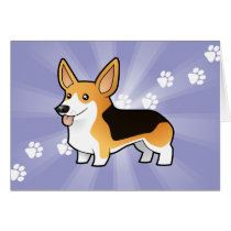 Cartoon Pembroke Welsh Corgi Greeting Cards