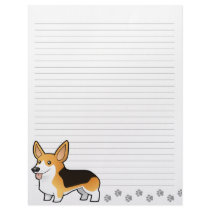 Cartoon Pembroke Welsh Corgi Letterhead Template
