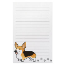 Cartoon Pembroke Welsh Corgi Stationery