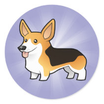 Cartoon Pembroke Welsh Corgi Stickers