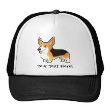 Cartoon Pembroke Welsh Corgi Trucker Hat