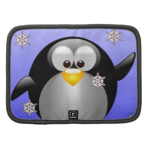 Cartoon Penguin with Snowflakes Organizer