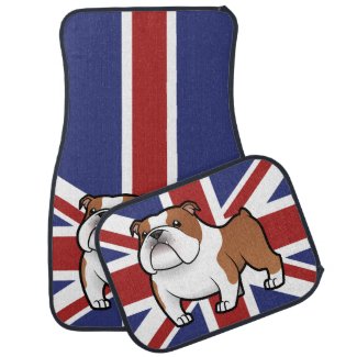 Cartoon Pet with Flag Floor Mat