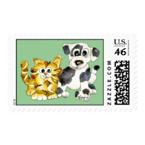 Cartoon Pets Postage Stamps - Fill Mode by zooogle Cartoon Pets Postage Stamps - Fill Mode