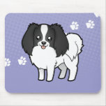 Cartoon Phalene / Japanese Chin Mouse Pads