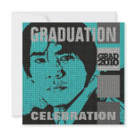 Cartoon Photo Insert 3 Graduation Party Invitation