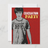 Cartoon Photo Insert 4 Graduation Party Invitation invitation