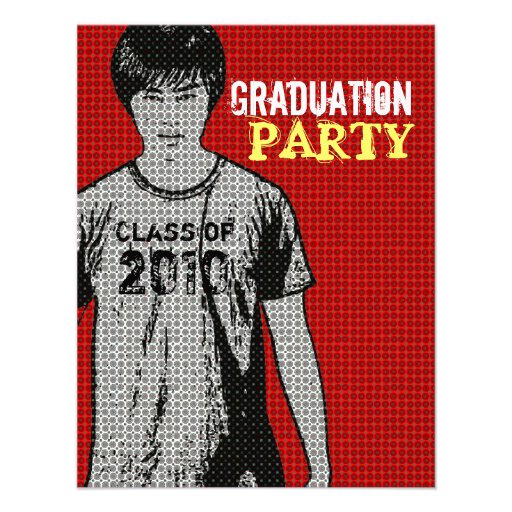 Cartoon Photo Insert 4 Graduation Party Invitation from Zazzle.com