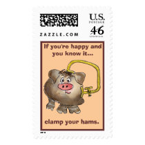Cartoon Pig 1 Custom Postage Stamps