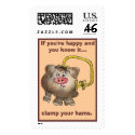 Cartoon Pig 1 Custom Postage Stamps by zooogle Cartoon Pig 1 Custom Postage Stamps