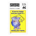 Cartoon Pig 5 Custom Postage Stamps by zooogle Cartoon Pig 5 Custom Postage Stamps
