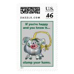 Cartoon Pig 8 Custom Postage Stamps