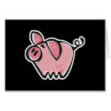 cartoon pig cards