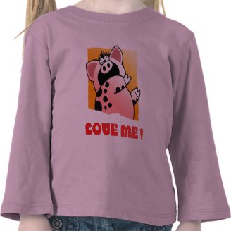 cartoon Pig | Cartoon Pig Love Me Please t-shirts