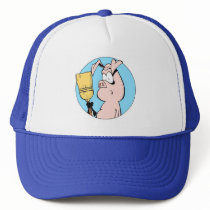 Cartoon Pig Hat by thistledownpuppets Cartoon Pig Hat