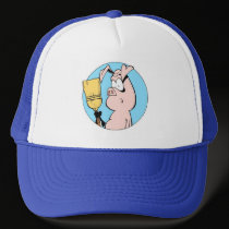 Cartoon Pig Hat by thistledownpuppets Cartoon Pig Hat