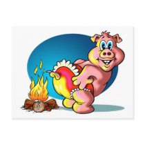 Cartoon Piglet Post Card