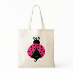 Cartoon Pink and Black Ladybug Bag