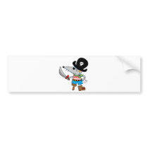 cartoon pirate bumper sticker