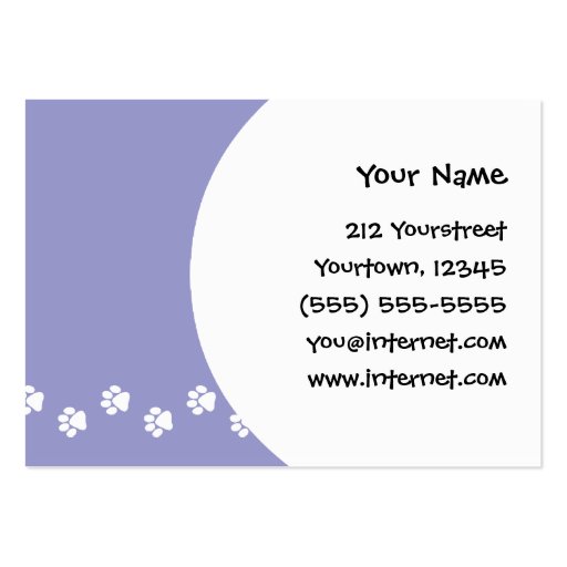 Cartoon Pitbull / American Staffordshire Terrier Business Cards (back side)