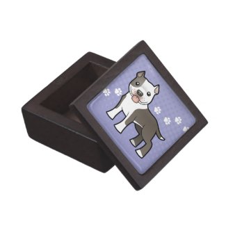 Cartoon Blue Pitbull Premium Gift Box Cartoon Blue Pitbull Premium Gift Box