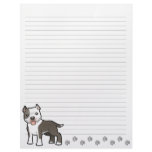 Cartoon Pitbull / American Staffordshire Terrier Letterhead