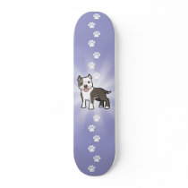 Cartoon Pitbull / American Staffordshire Terrier Skate Board Deck