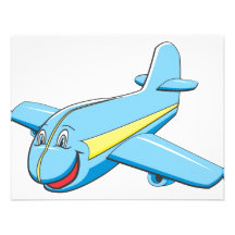 Cartoon plane personalized invite