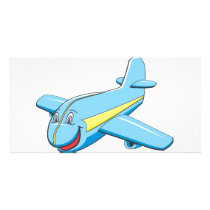 Cartoon plane personalized photo card