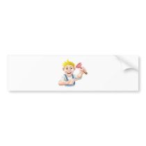 Cartoon Plumber Bumper Sticker