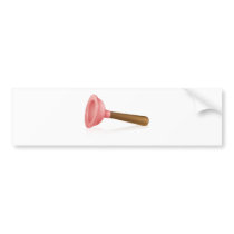 Cartoon plunger bumper stickers