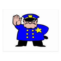 Cartoon Police Officer Post Cards